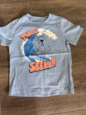 Sz 3t Thrill Seeker Blue Dino Surf T-Shirt - Kids